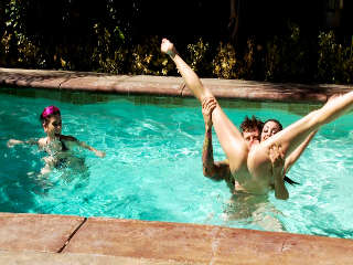 BTS Poolside Joanna Angel & Juliette Black